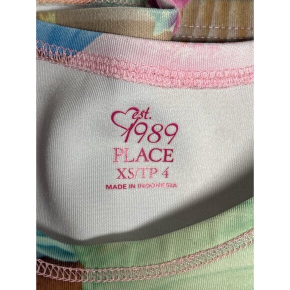 Ice cream Print Girls Dress XS 4 The Childrens Place 3/4 Sleeve Polyester/Spande - Picture 4 of 7